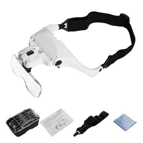buy headband magnifier with led light head magnifier glasses light bracket for handsfree