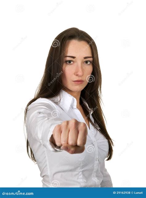 Business Woman With Fist Royalty Free Stock Photos Image 29162938