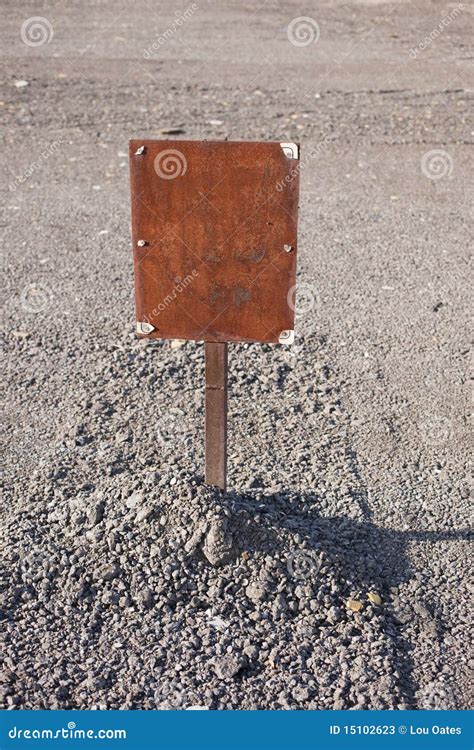 Blank Rusty Sign Stock Image Image Of Empty Gravel 15102623