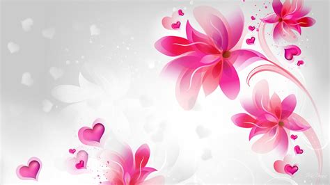 Pink Abstract Flowers Wallpaper Backiee