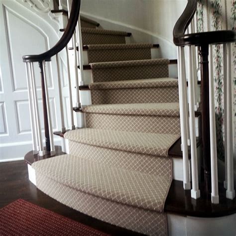 Custom Runner Installed On Curved Staircase Harms Carpet One