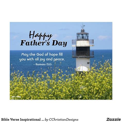Bible Verse Inspirational Fathers Day Postcard Fathers Day