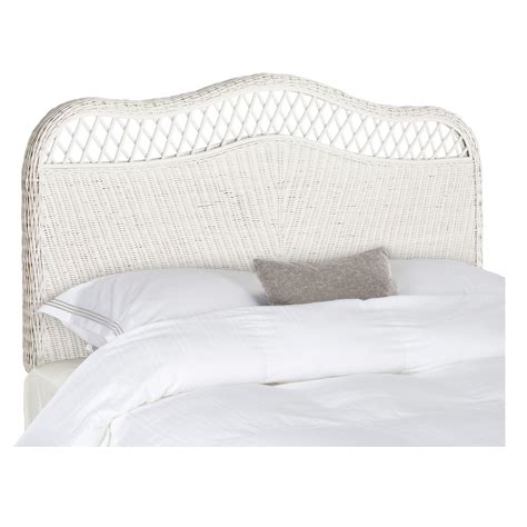 Queen headboard white wicker rattan tropical weave coastal bedroom. Sephina Rattan Headboard - Queen - White - Safavieh ...