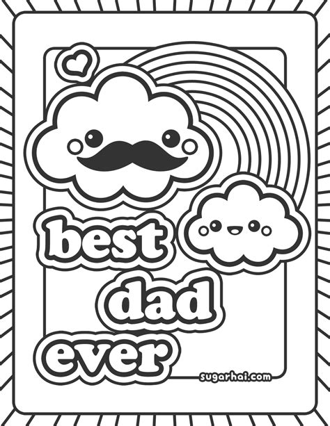 Free Best Dad Ever Coloring Page Fathers Day Coloring Page Happy