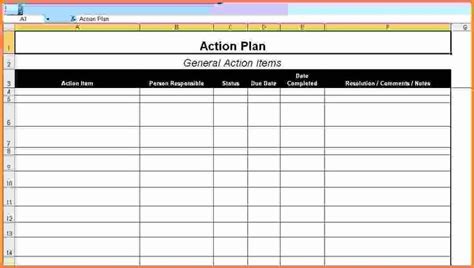 Weekly Sales Plan Template Fresh Action Plan Template Exceltion Sales