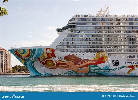 Cruise Ship In The Port Of Miami Editorial Photography Image Of