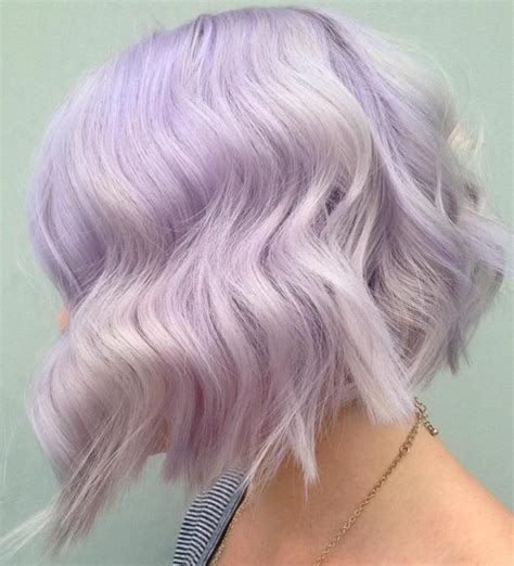 Choppy Pastel Purple Bob Pastel Purple Hair Hair Color Purple Hair