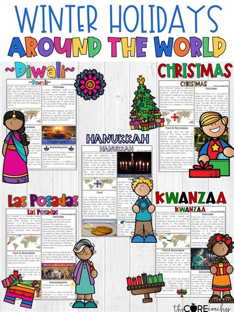 Winter Holidays Around The World Text Activities And Crafts