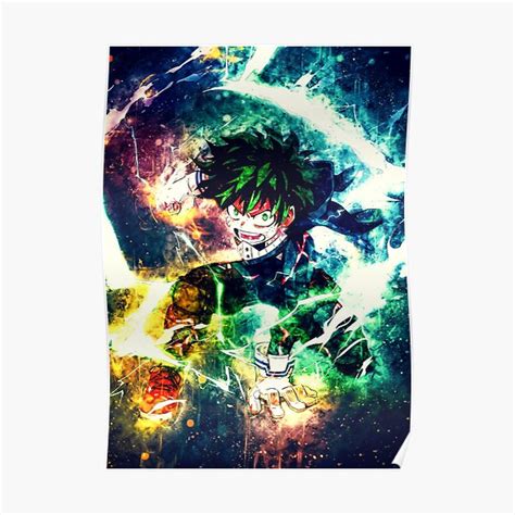 Deku My Hero Academia Poster For Sale By Spacefoxart Redbubble