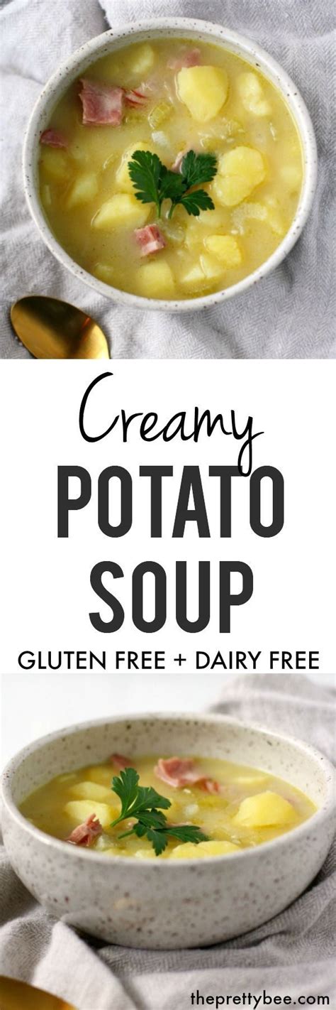 Creamy Dairy Free Potato Soup With Ham Recipe Dairy Free Potato