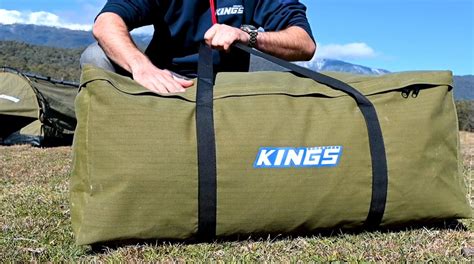 Kings Deluxe Single Swag Premium Canvas Bag 400gsm Polycotton Ripstop