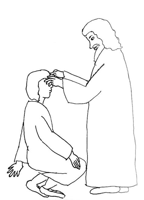 Printable Jesus Heals The Blind Man Coloring Page