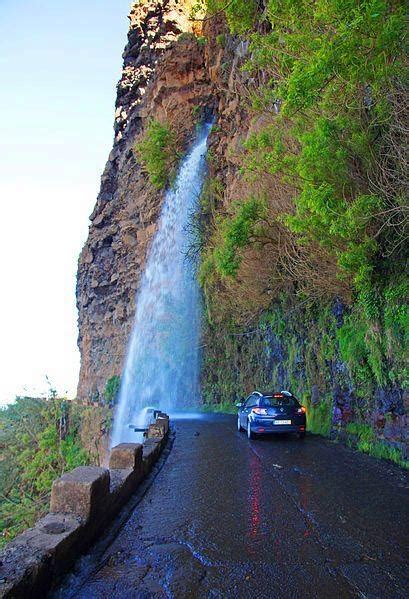 Waterfall Highway Madeira Portugal Places Id Like