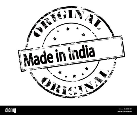 Rubber Stamp With Text Made In India Inside Vector Illustration Stock