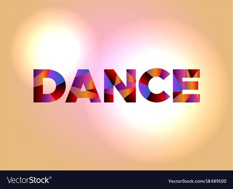 Dance Concept Colorful Word Art Royalty Free Vector Image