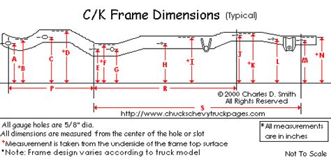 Chevy Truck Frame Dimensions And Specs Chucks Chevy Truck
