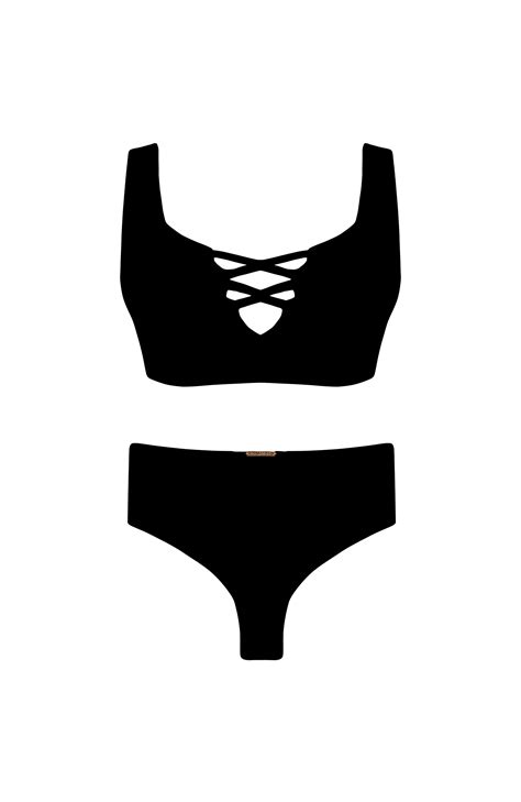 Siren Black Pearl Cross Sport Tank Bikini Top San Lorenzo Bikinis