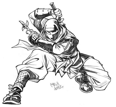 Ninja Sketch Commission By Carlosgomezartist On Deviantart Sketches