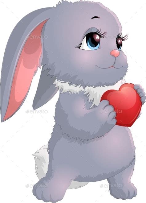 Bunny Holding A Heart Bunny Images Cartoon Clip Art Cute Bunny