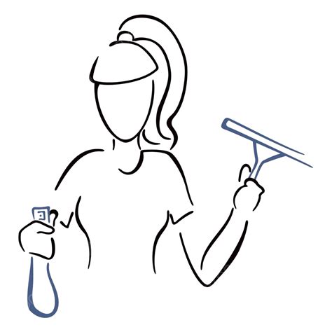 Maid At Work Vector Sketch Maid Vector Vector Sketch Maid Png And