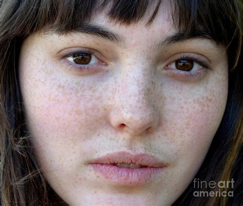 Freckle Faced Beauty Model Closeup Ii Photograph By Jim Fitzpatrick