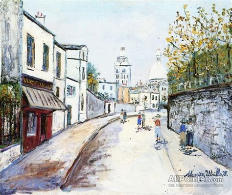 Maurice Utrillo Rue De Labreuvoir In Montmartre Oil