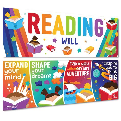 Reading Banner Pack Classroom Decorations Elementary School Library