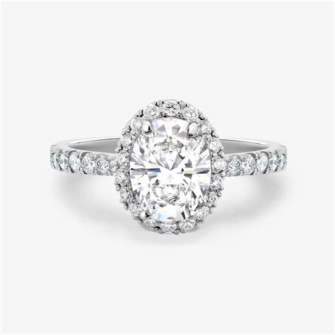 Oval Cut Halo Diamond Engagement Ring Veale Fine Jewellery