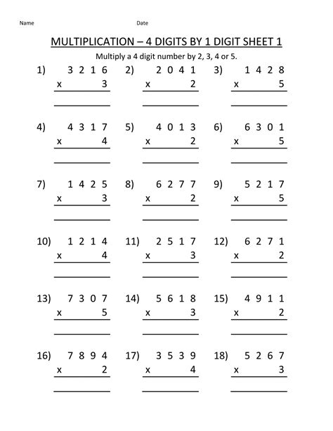 They also practice mental multiplications, prime factorization, order of operations, and solve simple equations. 4th Grade Multiplication Worksheets - Best Coloring Pages ...