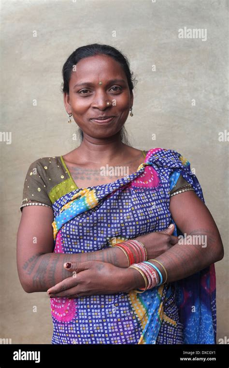 Protrait Of A Tribal Woman Santhal Tribe Jarweadhi Village Bishangarh Block District