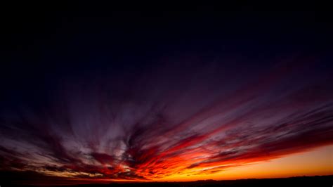 Wallpaper Sunset Evening Afterglow Horizon Cloud 4k Ultra Hd