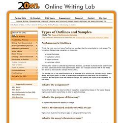 The purdue online writing lab welcome to the purdue owl. Outlines - Note Taking Skills | Pearltrees