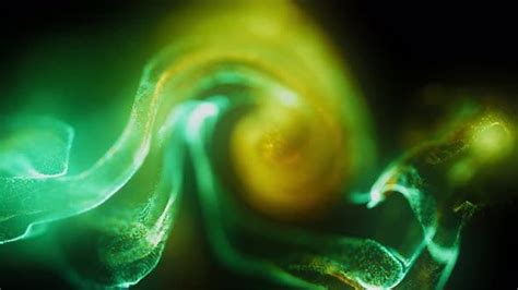 Magic Green And Yellow Particles Background Motion Graphics Videohive