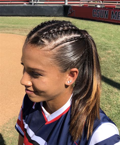 Softball Baseball Hairstyle For Girls With Medium Length Hair