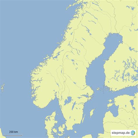 Stepmap Überblick Skandinavien Landkarte Für Schweden