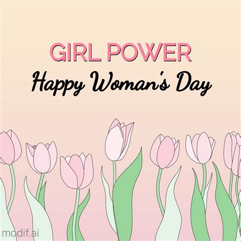 Girl Power Womans Day Instagram Post Template Mediamodifier