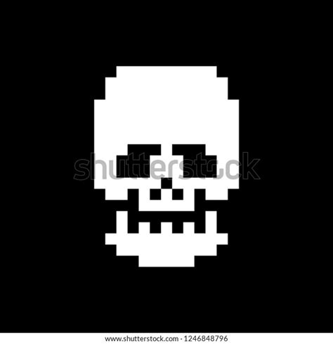 Skull Pixel Art Bones Anatomy 8 Stock Vector Royalty Free 1246848796