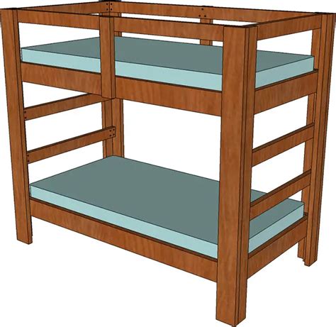 Twin Over Full Log Bunk Bed Plans Image To U