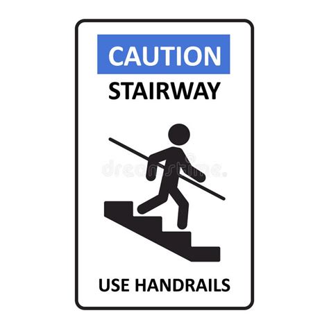 Signo De Las Rampas De Uso De Las Escaleras De Precauci N Un Hombre