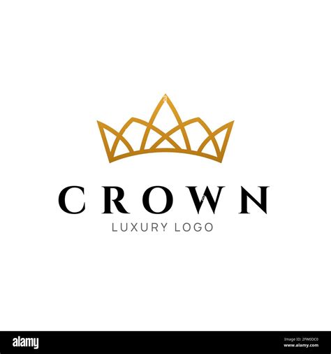 Logotipo De La Corona Rey Vector Real Icono Logotipo De La Reina