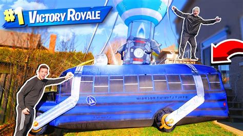 It is a modified bus that flies over the map using a balloon on top of it that had a vindertech logo on it. BUYING A REAL FORTNITE BATTLE BUS! - YouTube