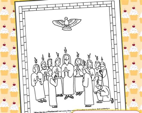 Pentecost Coloring Page Drawn2bcreative