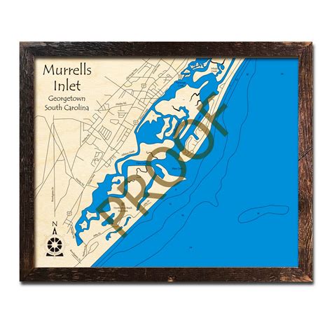 Murrells Inlet South Carolina 3d Laser Cut Map Topographic Etsy