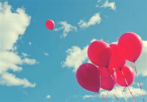 Free Download Mood Bulbs Balls Balloons Pink Sky Clouds Happiness