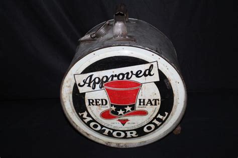 Red Hat Motor Oil Gallon Rocker Can
