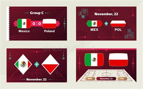 Mexico Vs Poland, Football 2022, Group C. World Football Competition 