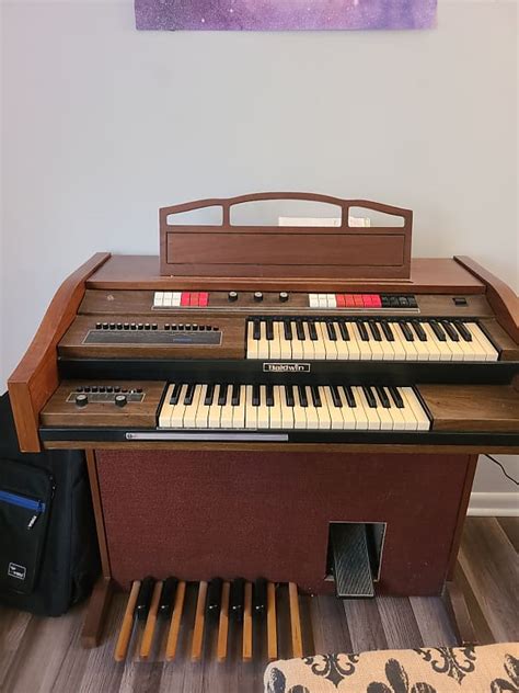 Baldwin Funmachine Organ With Bass Pedals 65 Brown Wood Reverb