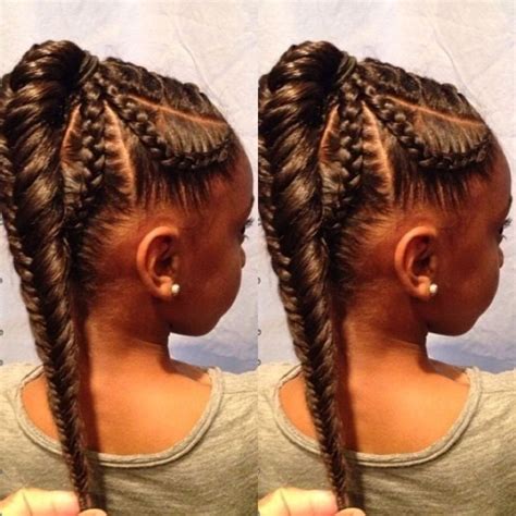 African American Braids Fishtail Braid Hairstyle For Kids