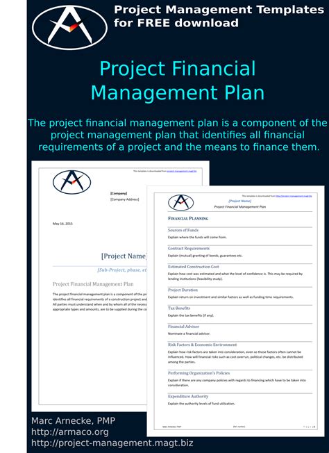Download Project Financial Management Plan Template Pmbok®5 World Of