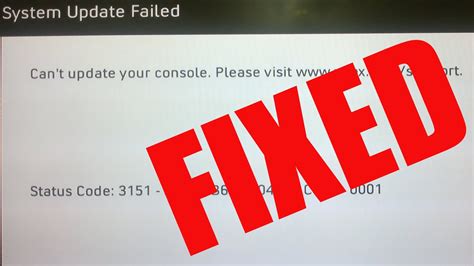 How To Fix System Update Failed Any Status Code Xbox 360